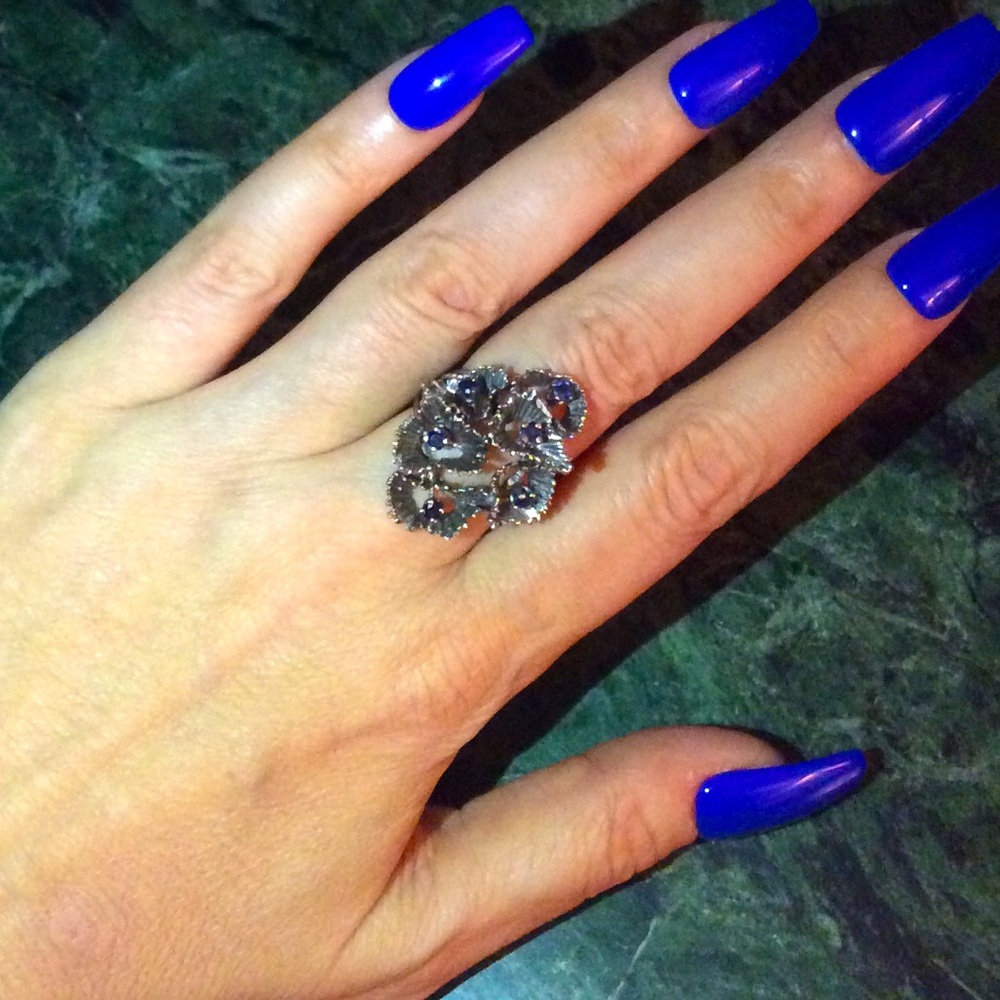 14k One Of A Kind Bonsai Tree Statement Ring - Picture 5 of 9